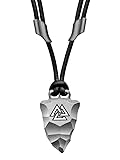 Element of Gods Titan Faustkeil Valknut Odin Wotansknoten Amulett Herrenschmuck Anhänger mit Lederband schwarz ...
