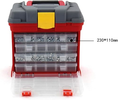 Miniatura 5 de TOPIND Caja de aparejos de pesca portátil multifuncionalcaja de cebo de señuelo Caja de herramientas de plástico con 4 cajones y divisores