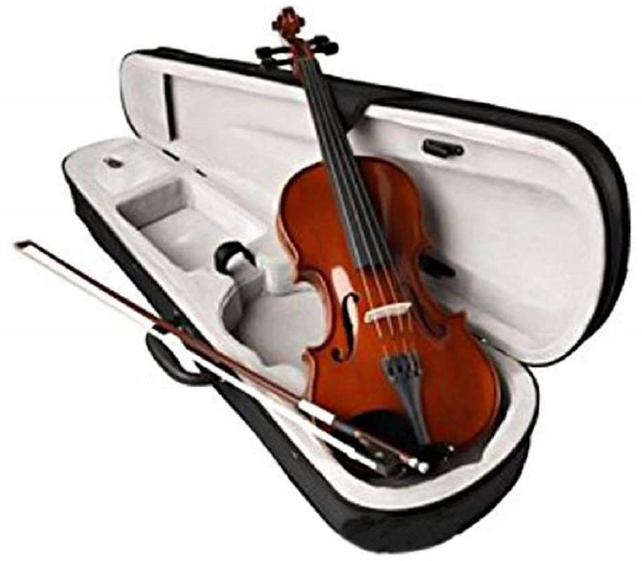 SALABLEZ Vivaldi Acoustic Violin Full Size with Bow, Rosin, Carrying Hard Case,Instrument for Beginners, Adults, Boys, Girls, Children, Kids (4/4,Brown)-image-2