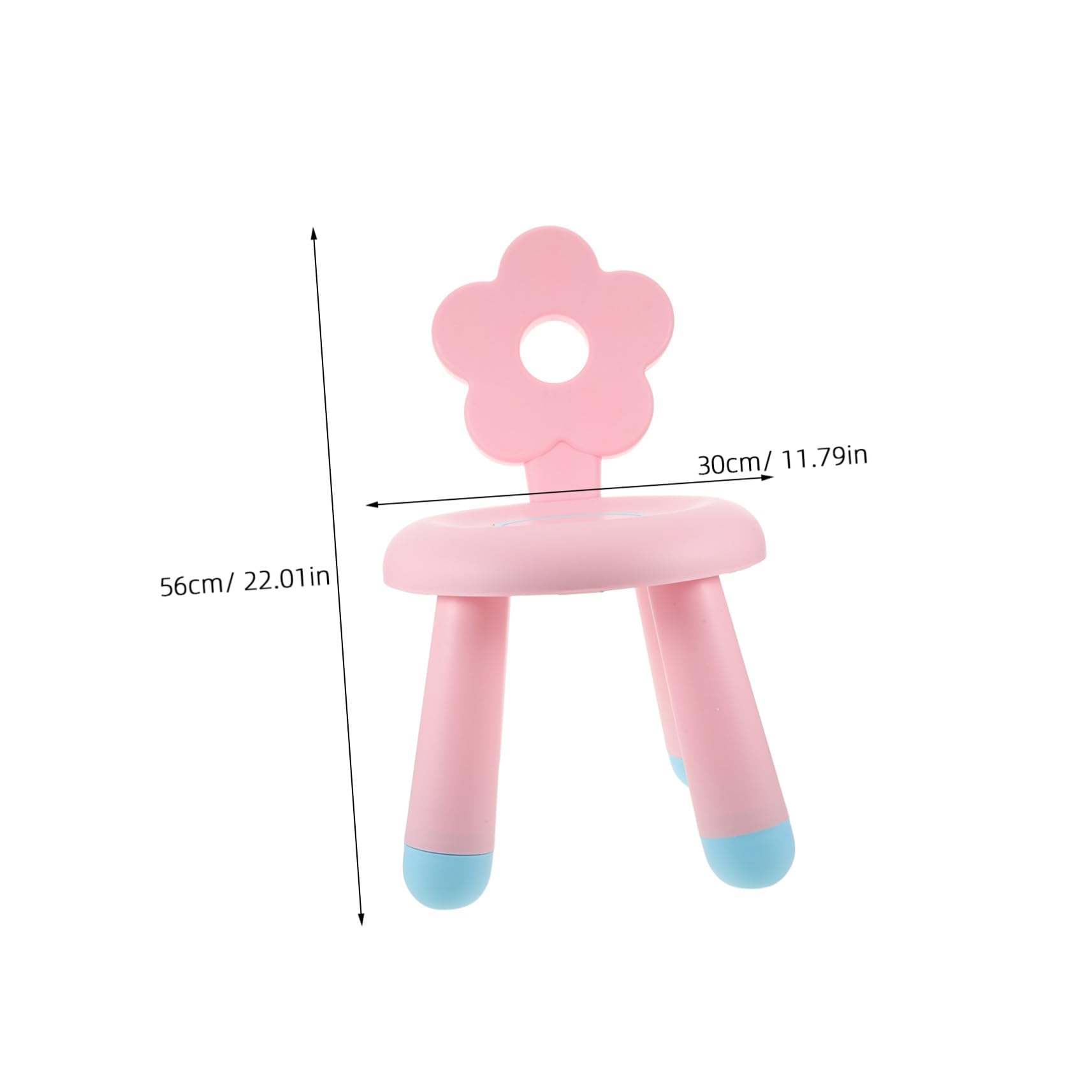 Zerodeko Sgabello per Plastica Rinforzata Piccolo e Portatile Antiscivolo e Multifunzionale per Bagno Cucina e Cameretta Rosa