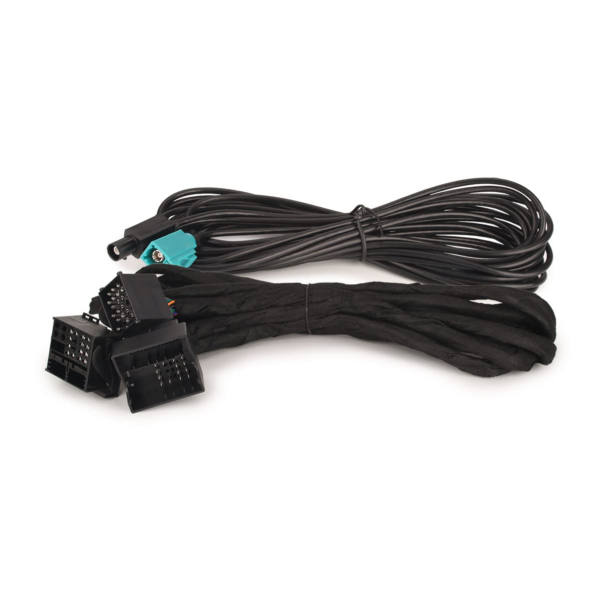 erisin BM6M przedłużacz do BMW serii 3 E46 5 E39 X5 E53 M3 M5 E38 radio (Fakra, 40-pinowe złącze Quadlock i 17-pinowe złącze ISO), długość: 6 m