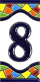 ART ESCUDELLERS House Number Tile, Ceramic, 4.29