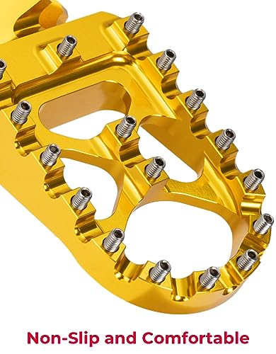Image of KEMIMOTO Motorcycle Foot Peg Compatible with Surron Light Bee X /S Footpegs x260 and x160 Talaria Sting MX3 MX4 Talaria XXX Electric Dirt Bike Gold
