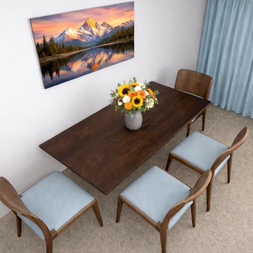 Image of INNOWIN Stunning Wall Mounted Foldable Dining Table 4-Seater | Engineered Wood | Dark Akacia Finish | Space Saving Design