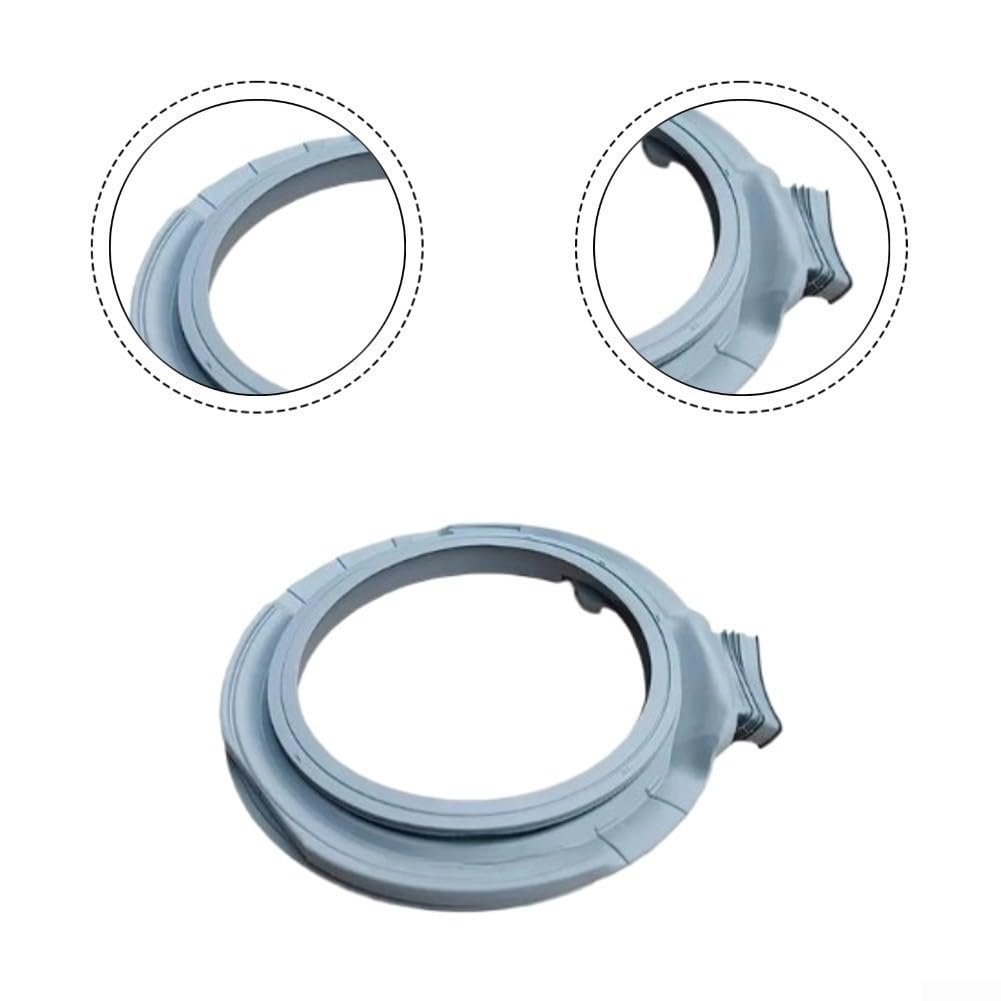 DC64-03875A - Manguito para puerta de lavadora con carga frontal, para junta de goma resistente como repuesto para evitar fugas de agua, junta de puerta gris tamaño estándar