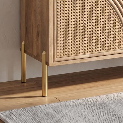 Image of The Attic Arcus TV Cabinet, Solid Wood Sideboard TV Cabinet for Living Room, Natural Finish