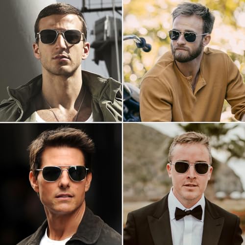 Gtand Vintage Military Style Pilot Aviator Sunglasses For Men Women Metal Sun Glasses Bayonet Temples 54mm2