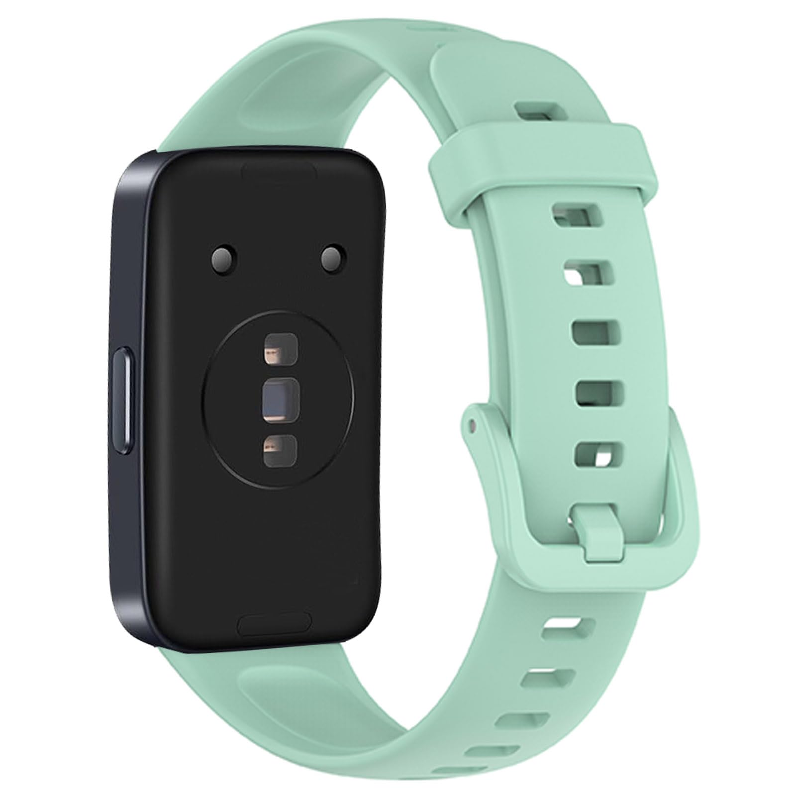 SUGARJAR Silicone Strap For Huawei Band 8/9/10,Soft Sports Replacement Straps for Women and Men, Gray Green - Image 2