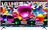 LG 75-Inch Class UHD AI 4K UA77 Series Smart TV w/AI Sound Pro, HDR10, 4K Super Upscaling, Filmmaker Mode, Wow Orchestra, Compatible with Alexa (75UA7700PUA, 2025)