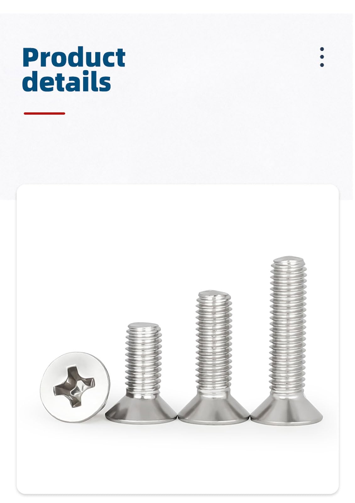 Tornillos para metales, tornillos de cabeza plana, Paquete de 20 M8 planos CSK Phillips Drive, rosca completa, acero inoxidable 304, varios tamaños(M8*95 20)