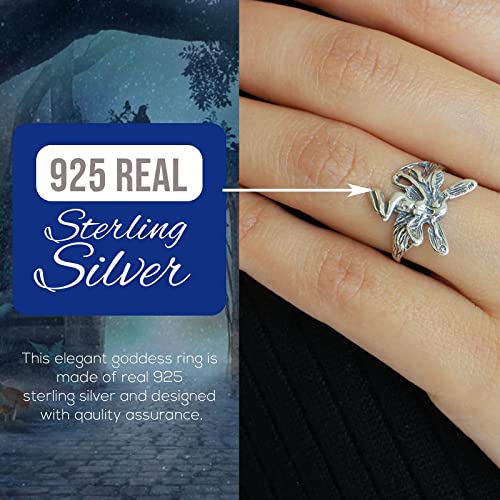 CloseoutWarehouse 925 Sterling Silver Fairy Goddess Ring4