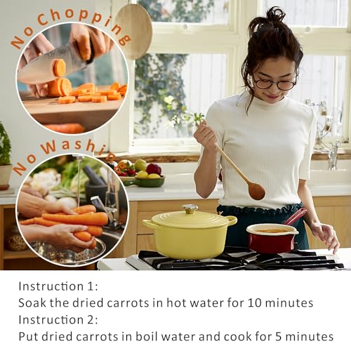 Image of Yimi Premium Dried Carrots, Dehydrated Carrots Flakes For Vegetable Soup