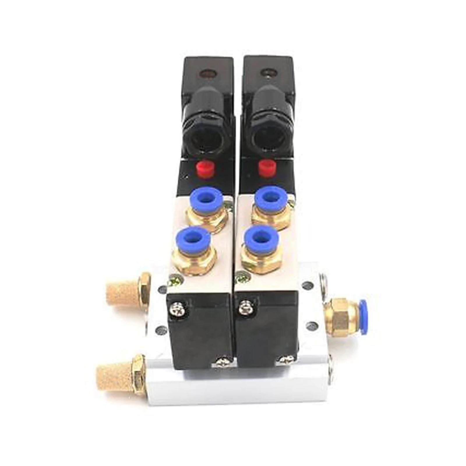 Double électrovanne pneumatique 1/4 AC110V 4V210-08, distributeur d'air silencieux raccords 6mm