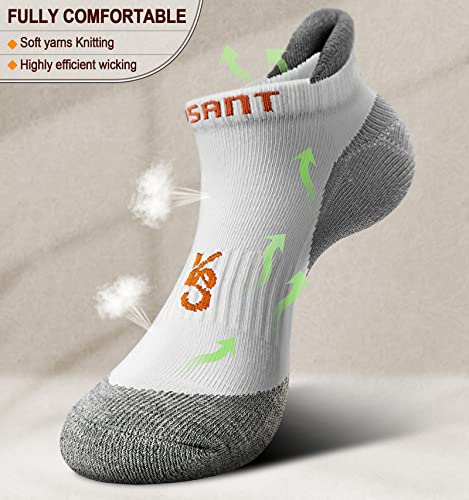 Image of BULLIANT Socks For Women 6Pairs-Womens Athletic Ankle Socks No Show Cushioned for Walking Running-Compression Arch Support