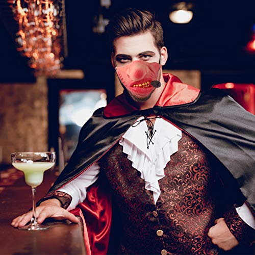 Vosarea 3 PeÃ§as MÃ¡scara Meia Face de Halloween MÃ¡scara de LÃ¡tex de Halloween Assustador MÃ¡scara
