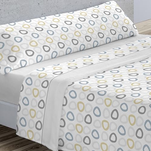 Donegal Collections Sábanas Pirineo 105 - Sabanas de Invierno - Juego Sábanas Térmicas Invierno 105x190 Sall Gris - Bajera Ajustable Largos 190/200cm y Altos 30cm, Encimera y Funda de Almohada