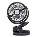 Stroller Fan Clip On Desk Fan 4400mAh Rechargeable Battery Operated USB Portable Personal Fan for Baby Stroller,Office,Home,Travel,Camping(Black)
