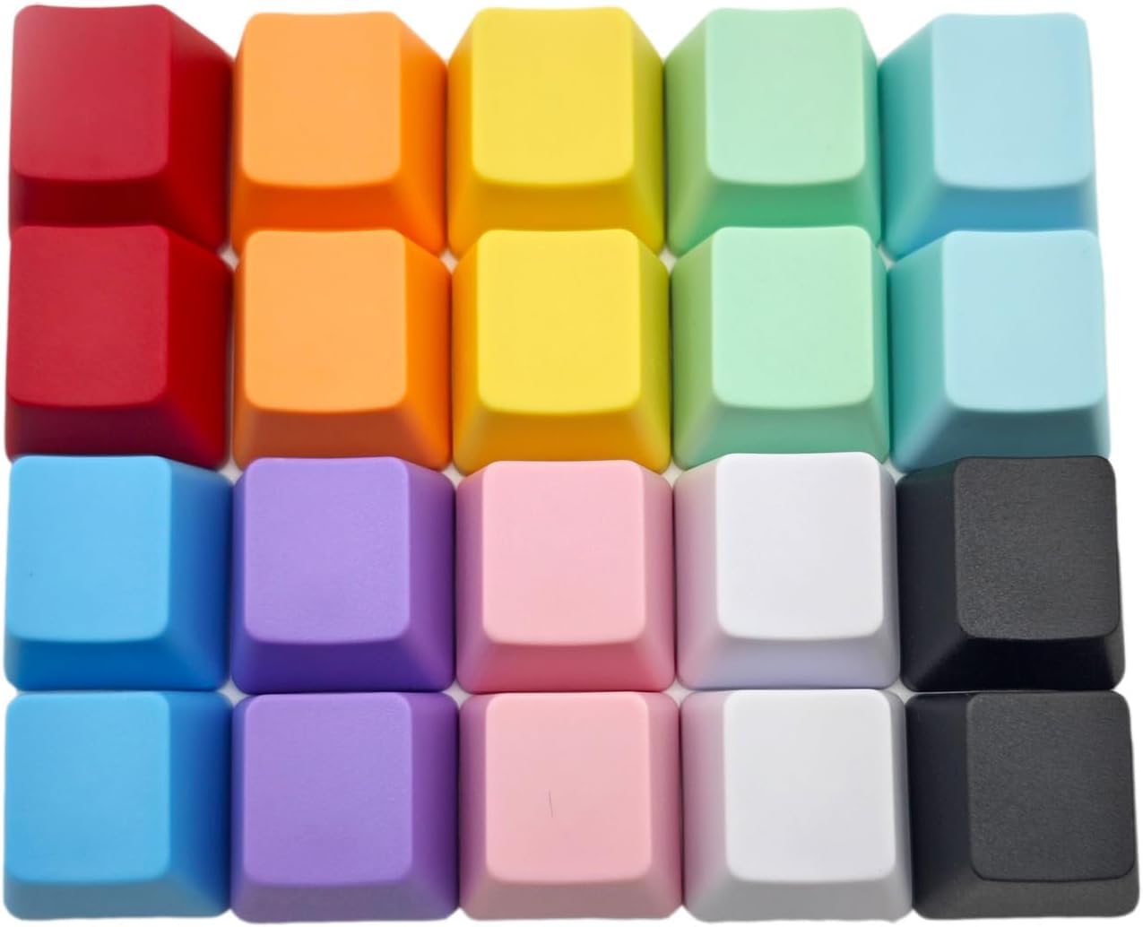 Profilo OEM Blank Tasti Blank PBT Colori Misti 1U R4 Tasti per Interruttore MX Tastiera Meccanica (colore Misto, 20 pezzi)