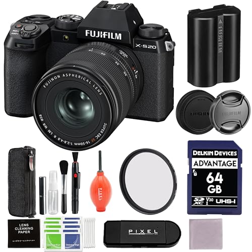 Image of Fujifilm X-S20 Mirrorless Camera with XF 16-50mm f/2.8-4.8 Lens Bundle with Advanced Accessories | Fuji XS20