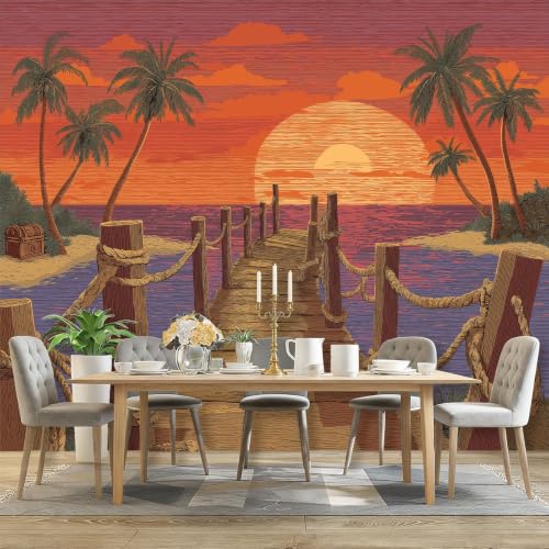 Papier peint tropical intissé grand format pour couvrir un mur blanc - 3