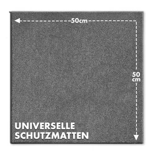 Floordirekt Universelle Schutzmatte, Fallschutzmatte - 50 x 50 x 2,5 cm, Grau - wetterfeste Bodenschutzmatte, Gummimatte - rutschfeste Oberfläche mit Drainage