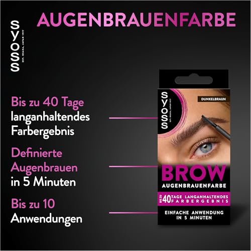 Syoss Augenbrauen Kit Augenbrauenfarbe 4-1 Dunkelbraun Stufe 3 (17 ml) – Ansicht 3