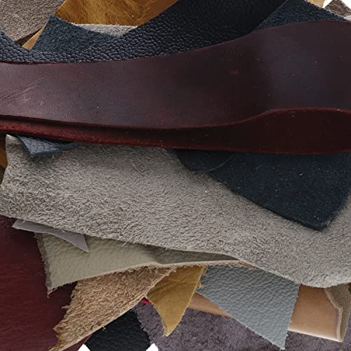 The Beadsmith Leather Remnants – Scrap Leather – Real Cow Or Kudu Hide – Various Sizes And Colors Per Bag – For Jewelry Making, Wallets, Watches, Key Chains, Journal Covers & Repairs – .5Lb Pack #TOP7