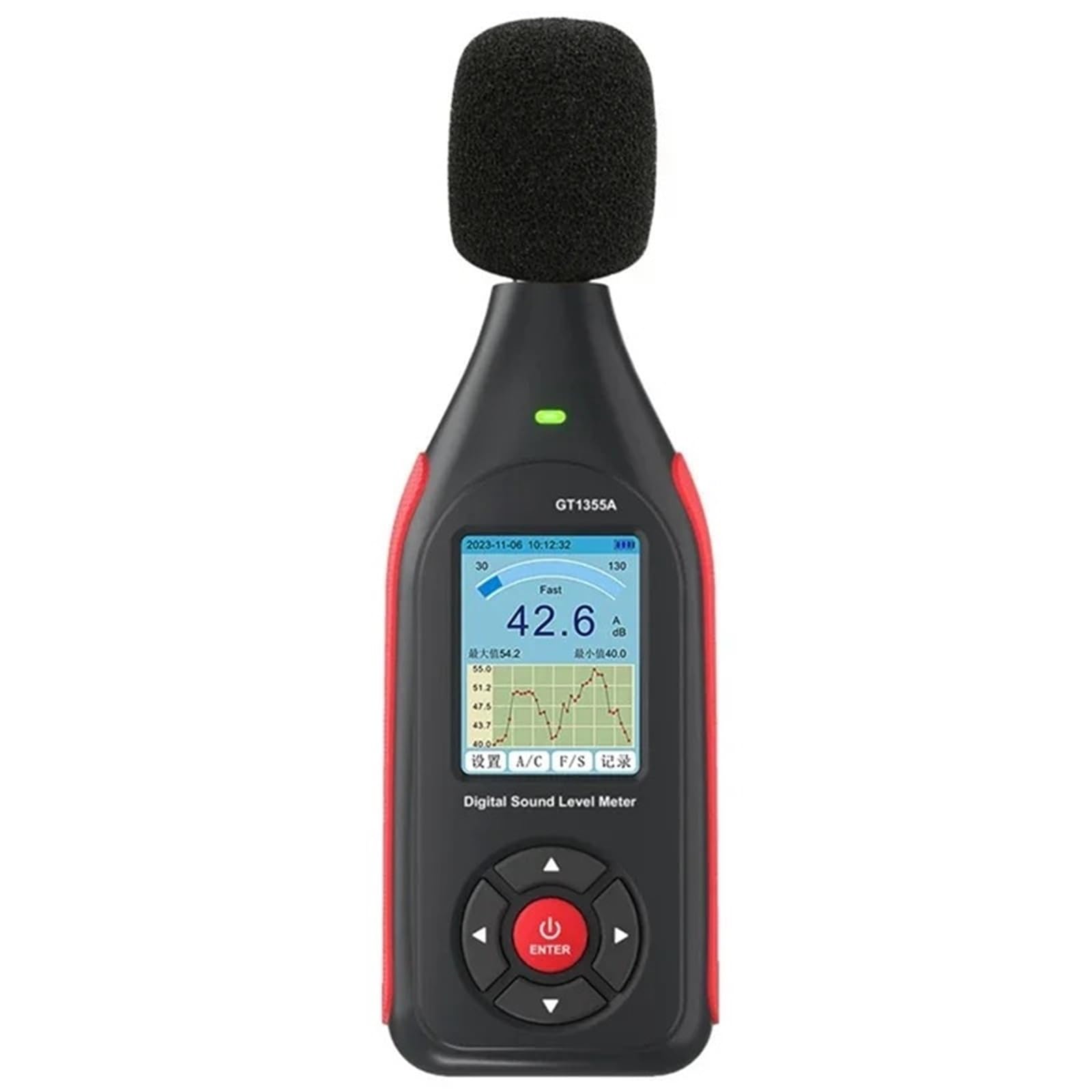 Edede One Color Decibel Meter, Digital Noise Meter With Condenser Microphone Digital Sound Level Meter Noise Tester Sound Detector Decible Monitor