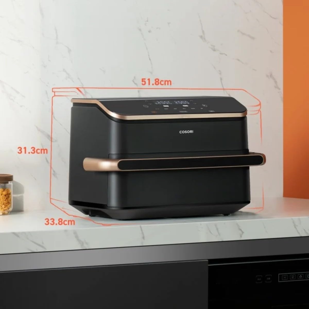COSORI Twinfry Chef Edition Freidora de Aire WiFi 10L Dual Basket + Tenacilla de Silicona