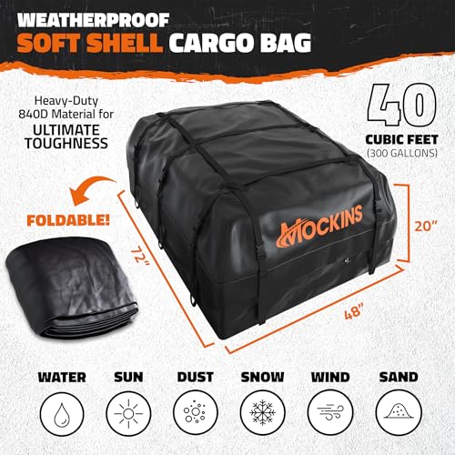 Mockins Bolsa de Techo para Carro XXL 72"x48"x20" Suave 840D con Accesorios miniatura 2