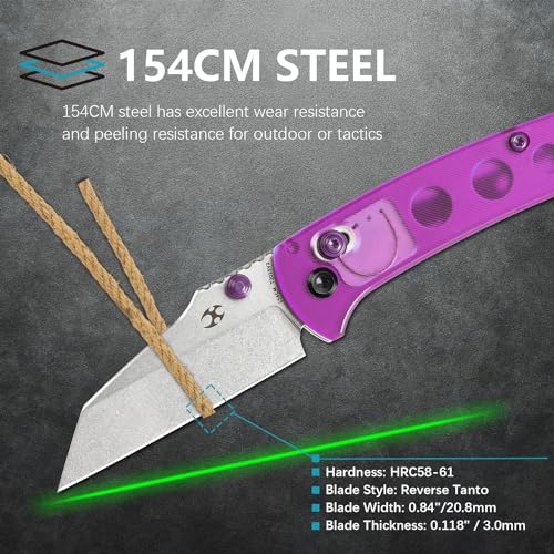 KANSEPT Little Main Street Pocket Folding Knives EDC Axis Lock Camping Knife