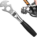 自転車 ペダルレンチ 15mm 24mm 滑り止めハンドル付き ユニバーサルサイクリング修復ツール 軽量 コンパクト ポータブル 持ち運び便利 おしゃれ 人気 多機能 MTB BMX ロードバイクとマウンテンバイク用