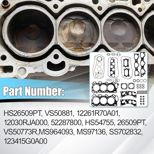 Image of HS26509PT MLS Cylinder Head Gasket Set Compatible with Honda Accord Odyssey Pilot Ridgeline Crosstour 2008-2017 Acura RDX TL TSX 3.5L 2009-2015 Replace HS26509PT J35Z2 J35Z3