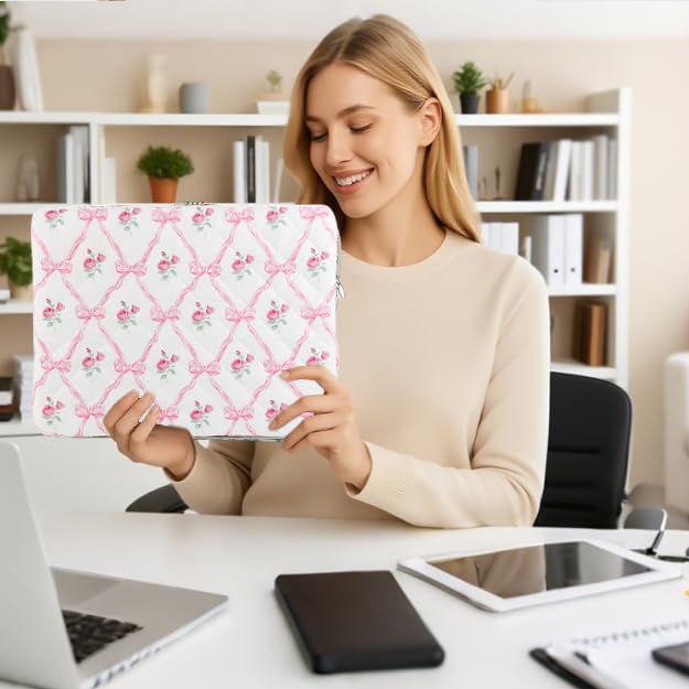 Funda acolchada para portátil 15 pulgadas rosa miniatura 3