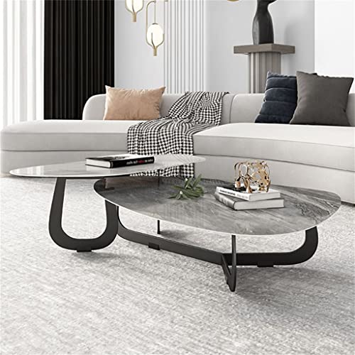 Marble Countertop Coffee Table Living Room Center Table Coffee Table Stainless Steel Home Furniture - Image 5