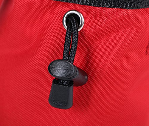 Amc Rock Climbing Panda Embroidered Chalk Bag With Zipper Pocket (Red, 6 Inches X 4 Inches) #TOP4