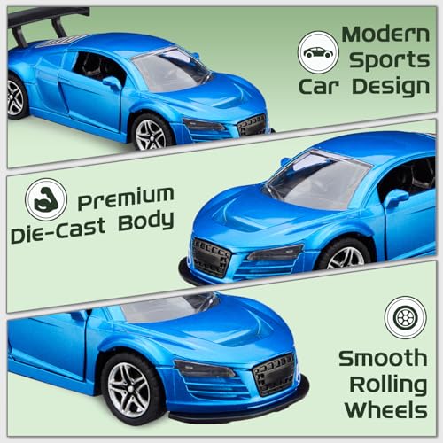 Image of Amazon Brand - Metal Die Cast 1:37 AUD | Blue | Collectible & Durable