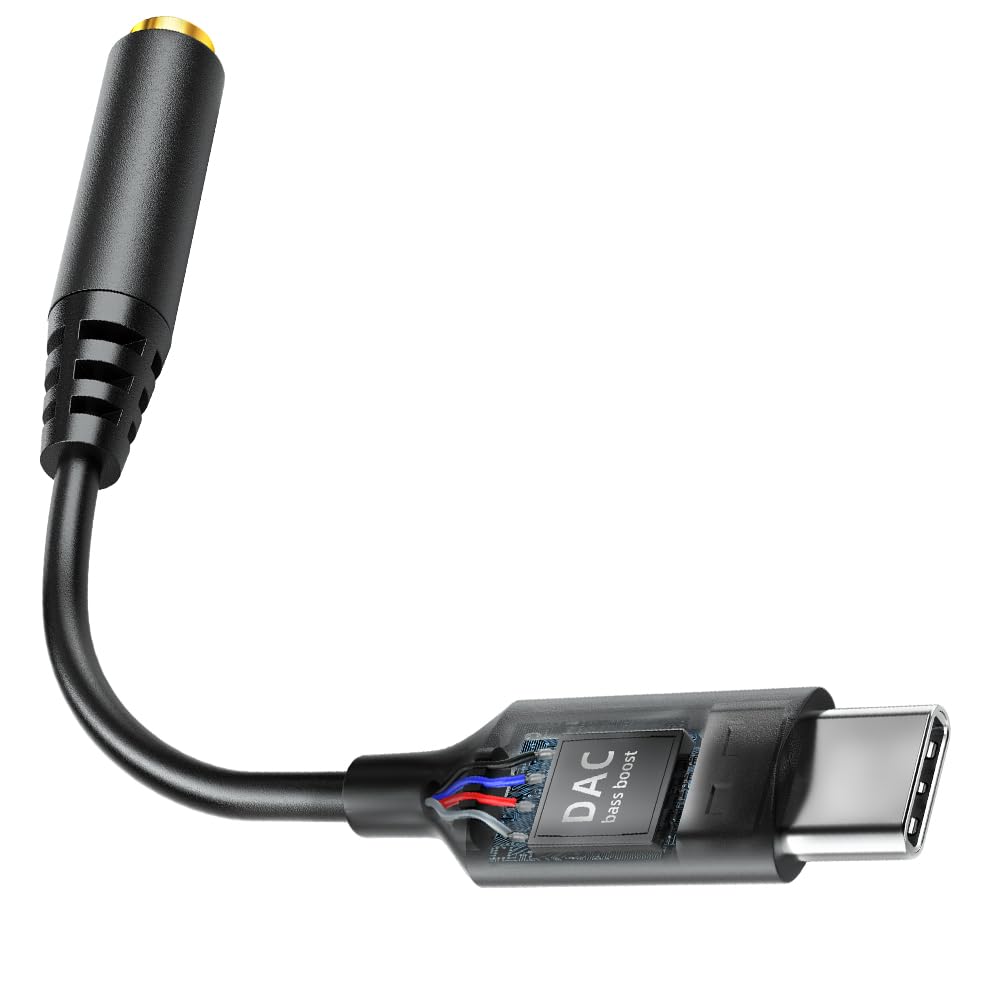 Enhance heavy bass and Reduce noise,USB C to 3.5mm headphone adapter,USB Type C to Aux 3.5mm Jack Audio adapter Cable.compatible with iPhone 16 15 Pro Max/16 Plus, Galaxy S24 S23 Ultra,Android, etc