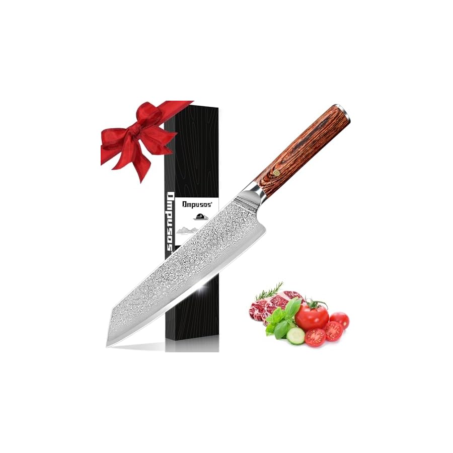 Ompusos-Chef-Knife-8-Inch-Super-Sharp-Pro-Japanese-Kitchen-Knives-Damascus-Chefs-Knife-VG-10-High-Carbon-Stainless-Steel-Ergonomic-Wooden-Handle-Cooking-Knife-Gift-Box-for-Family-Restaurant Ompusos Chef Knife 8 Inch, Super Sharp Pro Japanese Kitchen Knives, Damascus Chefs Knife VG-10 High Carbon Stainless Steel, Ergonomic Wooden Handle Cooking Knife, Gift Box for Family & Restaurant