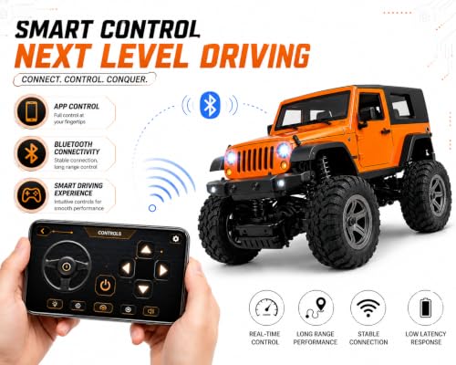 Image of RC Car 1 /18 Scale 4WD Remote Control Monster Truck(Multicolor) | 25Km /H High Speed, Brushless Motor, Big Foot Off Road, Bluetooth, Electric Vehicle, For Adult Kids
