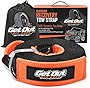 Get Out Off Road - Tow Strap Off Road Recovery 3'' X30' 30,000LB Break Strength - 4X4 Towing - Reinforced Loops - Emergency- 100% American Owned Company. Orange