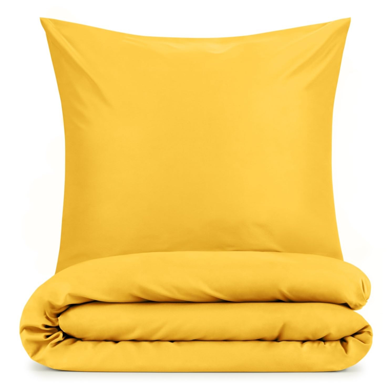 Blumtal Copripiumino Matrimoniale 250x200 e Federe 50x80 - Set di Lenzuola in microfibra extra morbida certificata Oeko-Tex, Set Copripiumino Matrimoniale con 2 Federe - 3 pezzi - Giallo