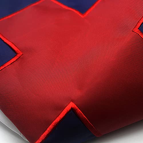 Vsvo Christian Flag 3X5 Ft Double Sided Embroidered 300D Oxford Nylon – Indoor/Outdoor, Brass Grommets, Durable For All Weather - Religious Flags 3X5 Feet (Sewn Cross) #TOP5