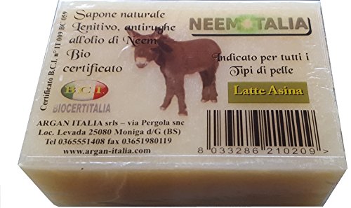 Confezione 4 saponi al NEEM & LATTE d'ASINA 100gr