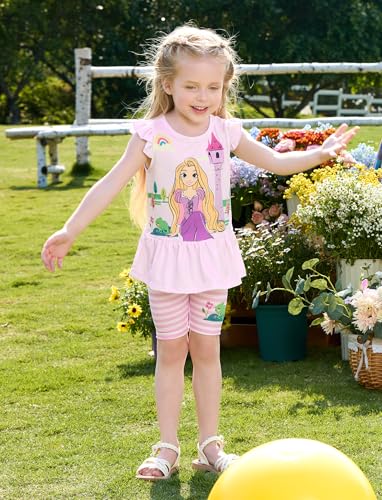 Image of Disney Minnie Mouse Frozen Princess Marvel Toddler Girls Clothes Long Sleeve Sweatshirt + Leggings 2pcs Outfits Set 2-6Y