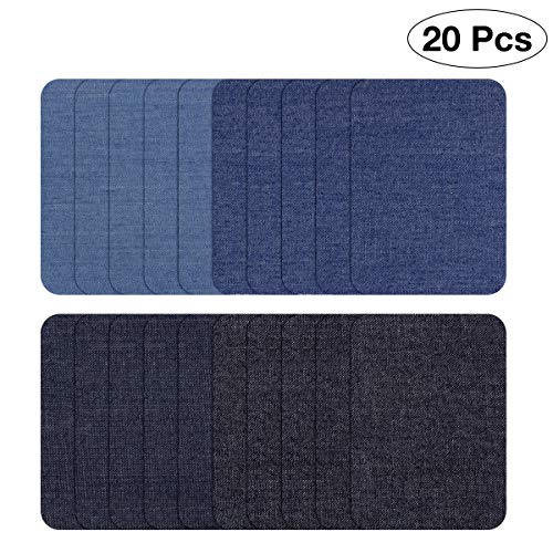 JANDJPACKAGING Iron On Patches for Jeans 20 Pcs 4-1/4'' by 3'' Jean Patches