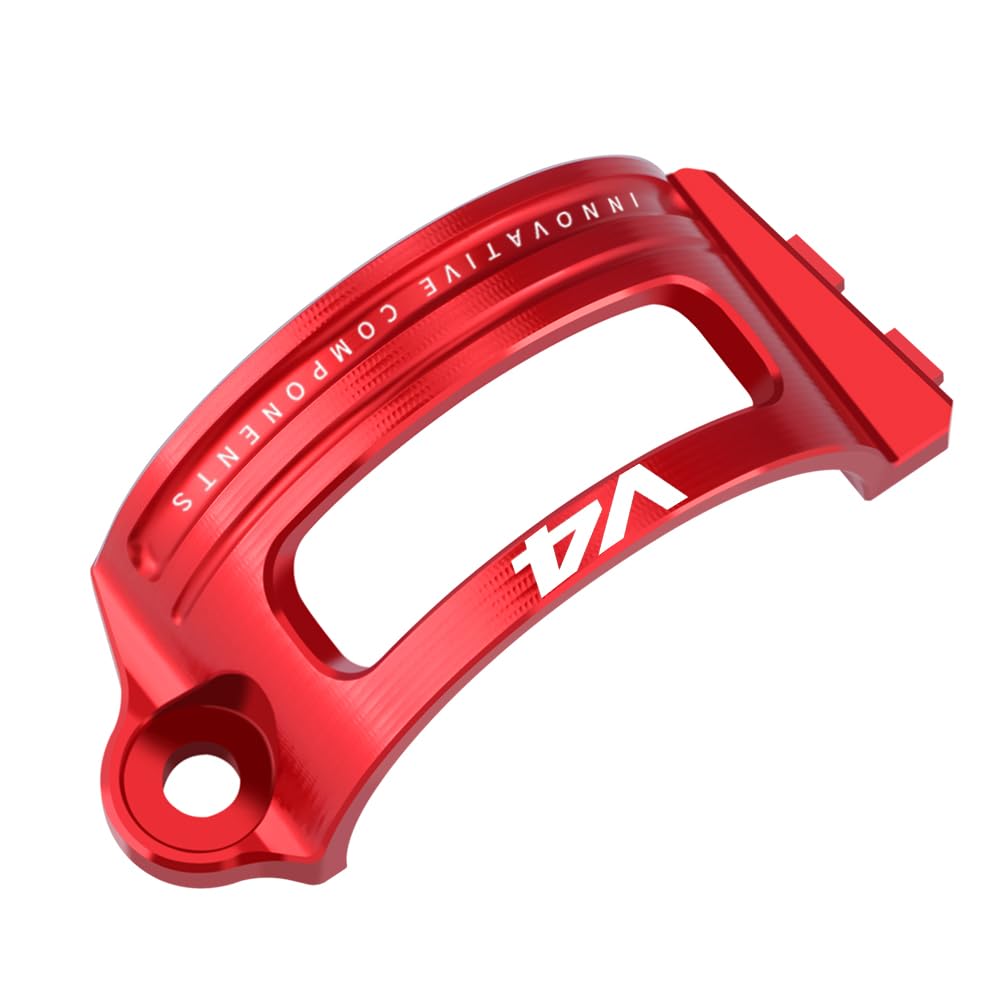 Modeer Contenitore del liquido dei freni posteriore per serbatoio Protezione del coperchio dell'olio per Ducati Multistrada V4 V4S 2021-2024 /Pikes Peak/TRAVEL/Sport/Rally Accessori (V4-Rosso)