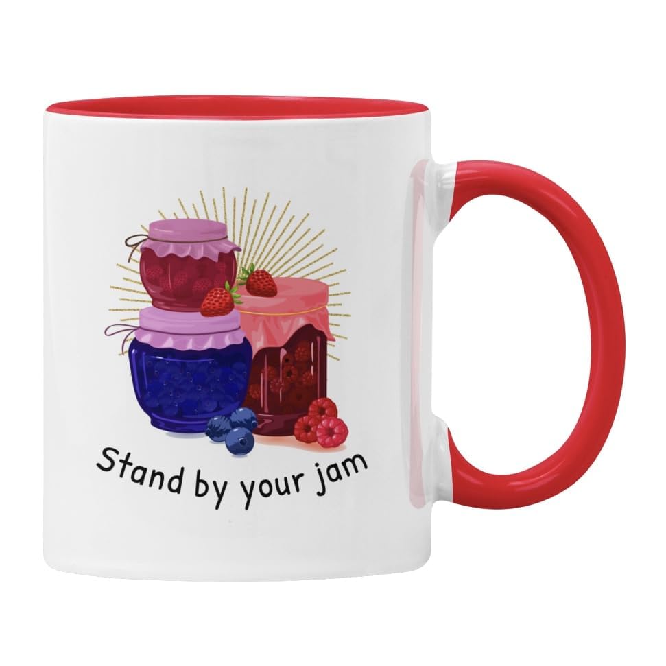 Plumfoolery Stand by Your Jam Mug Coaster Jam Maker Gift WI Women's Institute (Red)