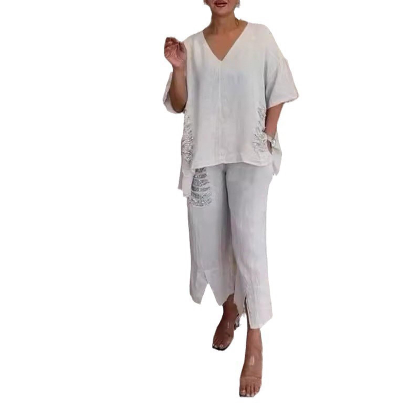 Conjunto Deportivo de 2 Piezas para Mujer Casual y Pantalones Chndalconjuntos Mujer veranoEntallado y estilizado
