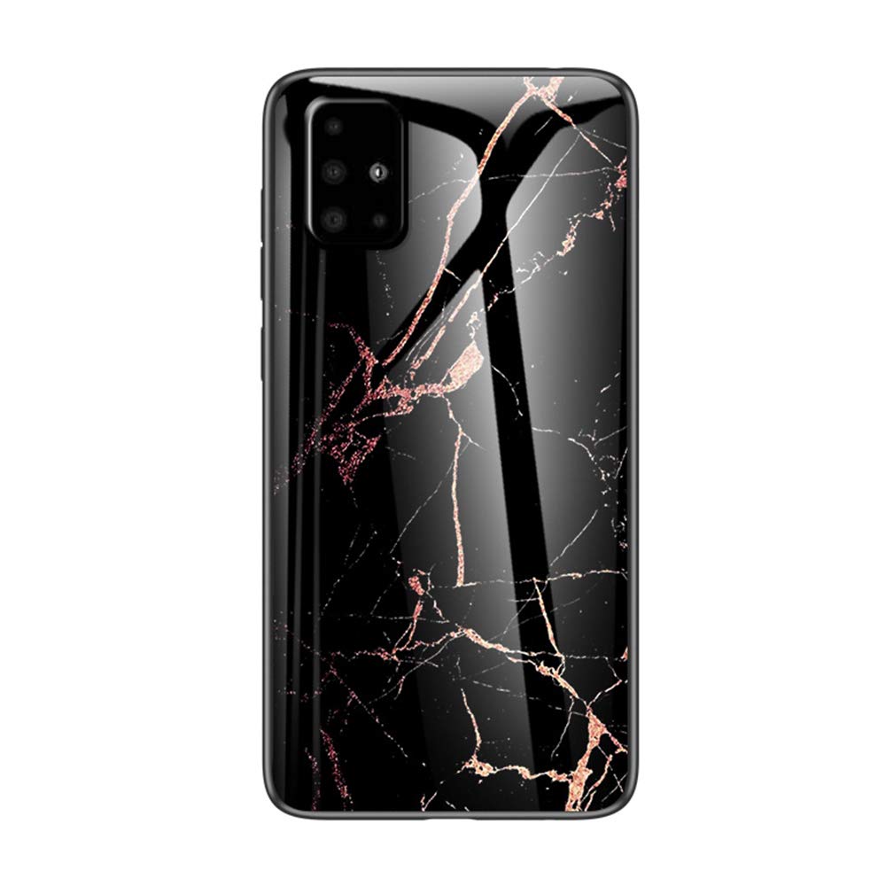 Brand Set Case For Samsung Galaxy A71 Case Marble Tempered